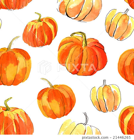 Watercolor halloween of pumpkins. Watercolor halloween of pumpkins. 21446265