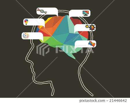 vector illustration of colourful brain 21446642