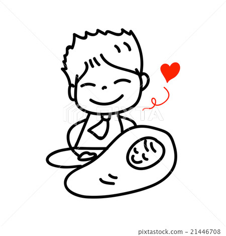 hand drawing cartoon happy dad hand drawing cartoon happy dad 21446708