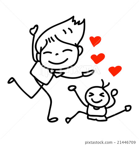 hand drawing cartoon happy dad 21446709