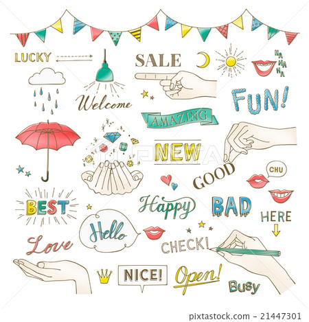 Handwritten illustrations 21447301