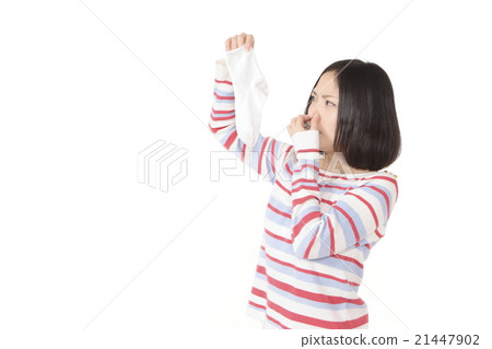 A young lady with a washed sock 21447902