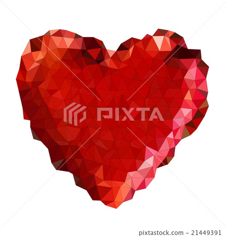Triangle red heart 21449391