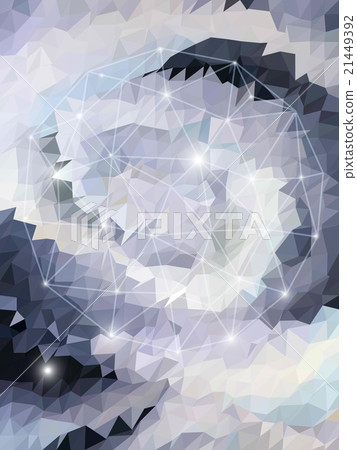 Shine white triangle with line and geometric 21449392