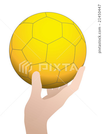 Hand vector with handball illustration 21450447