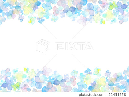 Watercolor hydrangea frame 21451358