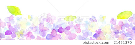 Watercolor hydrangea frame 21451370