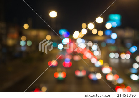 Bokeh from car light on the traffic road Bokeh from car light on the traffic road 21451380
