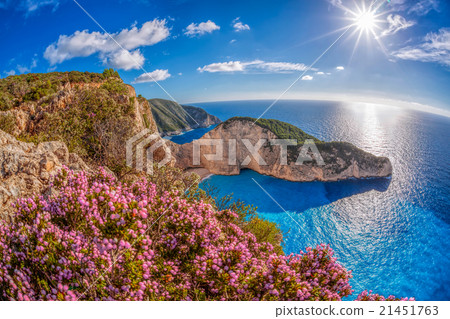 Navagio beach with shipwreck on Zakynthos, Greece Navagio beach with shipwreck on Zakynthos, Greece 21451763