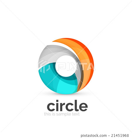 Abstract swirly round logo template Abstract swirly round logo template 21451968