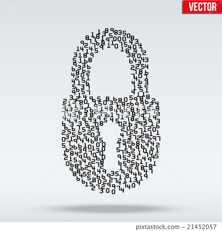 Simple icon of digital lock 21452057