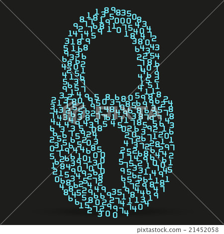 Simple icon of digital lock Simple icon of digital lock 21452058
