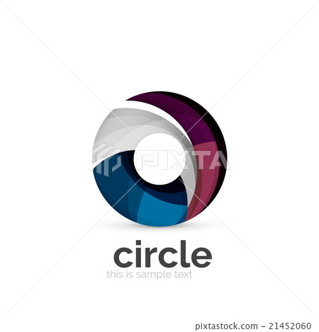 Abstract swirly round logo template Abstract swirly round logo template 21452060