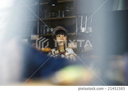 Women working at bakery 21452383