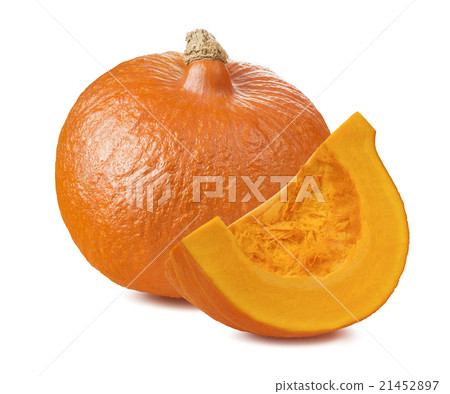 Pumpkin whole piece 1 isolated on white background Pumpkin whole piece 1 isolated on white background 21452897