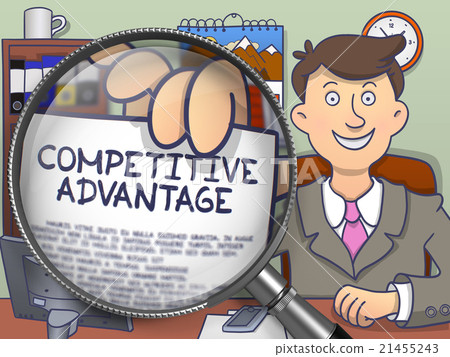 Competitive Advantage through Magnifier. Doodle 21455243