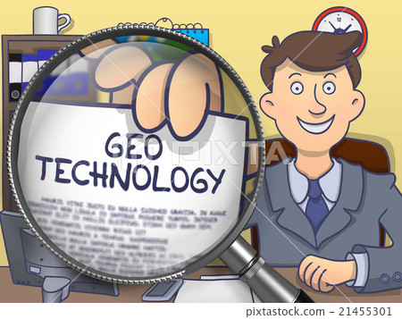 Geo Technology through Lens. Doodle Design. 21455301