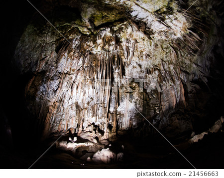 Picturesque karst features illuminated in the cave Picturesque karst features illuminated in the cave 21456663