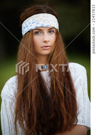 Boho fashion style portrait 21457615