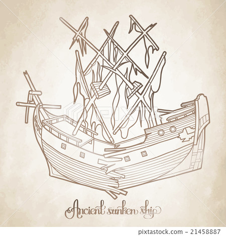 Ancient sunken ship. 21458887