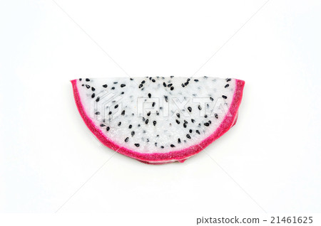 slice of dragon fruit on white background. 21461625