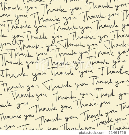 Hand-drawn "Thank you" seamless pattern. Vector Hand-drawn "Thank you" seamless pattern. Vector 21461736