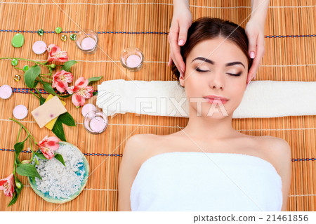 Beautiful young woman at a spa salon Beautiful young woman at a spa salon 21461856