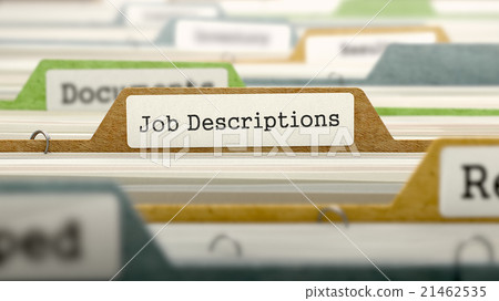 File Folder Labeled as Job Descriptions. 21462535