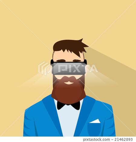Business Man Virtual Reality Cyber Play Video Game 21462893