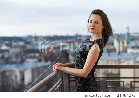 Attractive young beautiful girl wearing classical Attractive young beautiful girl wearing classical 21464275