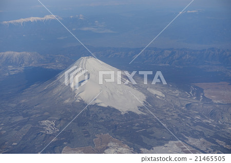 春天的富士山和Hoei的鳥瞰圖 21465505