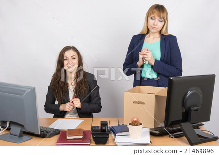 The dismissal of colleagues is joy in the office employee The dismissal of colleagues is joy in the office employee 21469896