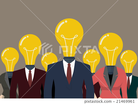 Business people with a light bulb head 21469961