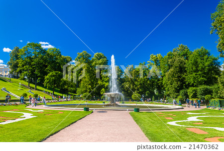 Big French fountain in Peterhof Garden - Russia 21470362