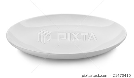 White plate on white background 21470410