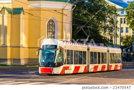 Tram in the city centre of Tallinn - Estonia Tram in the city centre of Tallinn - Estonia 21470547