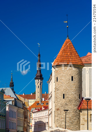View of medieval Tallinn Old Town - Estonia View of medieval Tallinn Old Town - Estonia 21470594