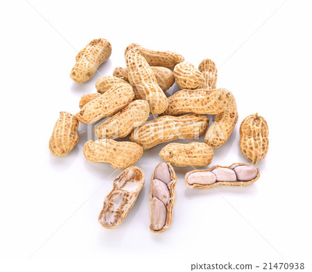 Boiled Peanuts on white background 21470938
