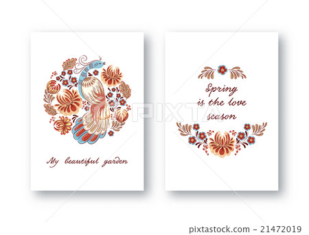 Greeting cards with birds 21472019