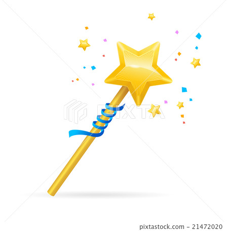 Magic Wand with Shining Star. Vector 21472020
