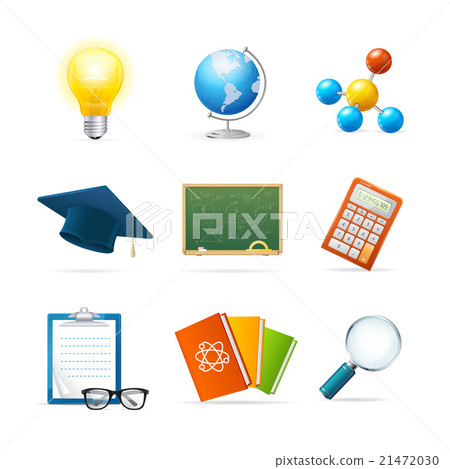Colorful Science Icon Set. Vector Colorful Science Icon Set. Vector 21472030