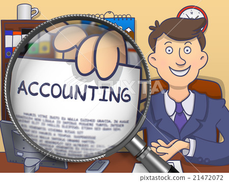 Accounting through Lens. Doodle Design. 21472072