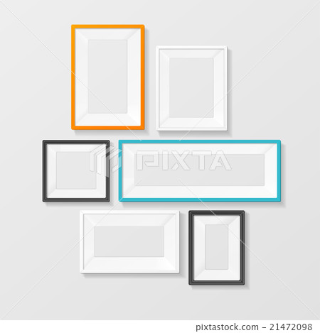 Colorful Picture Frame Template Set. Vector 21472098