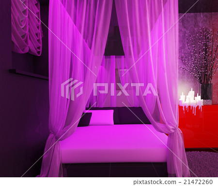 Four poster bed in a luxurious master bedroom Four poster bed in a luxurious master bedroom 21472260