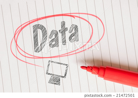 Data word in a red circle 21472501