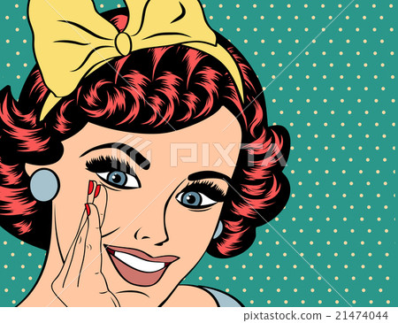 Pop Art illustration of girl 21474044