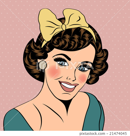 Pop Art illustration of girl  21474045