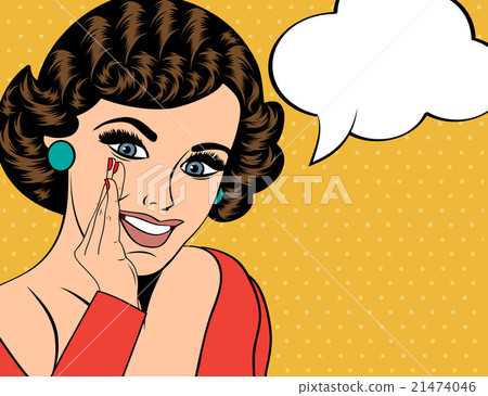 Pop Art illustration of girl  21474046