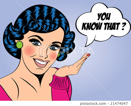 Pop Art illustration of girl  21474047