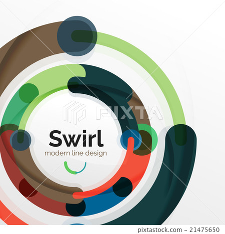Colorful flat design abstract background. Swirl 21475650